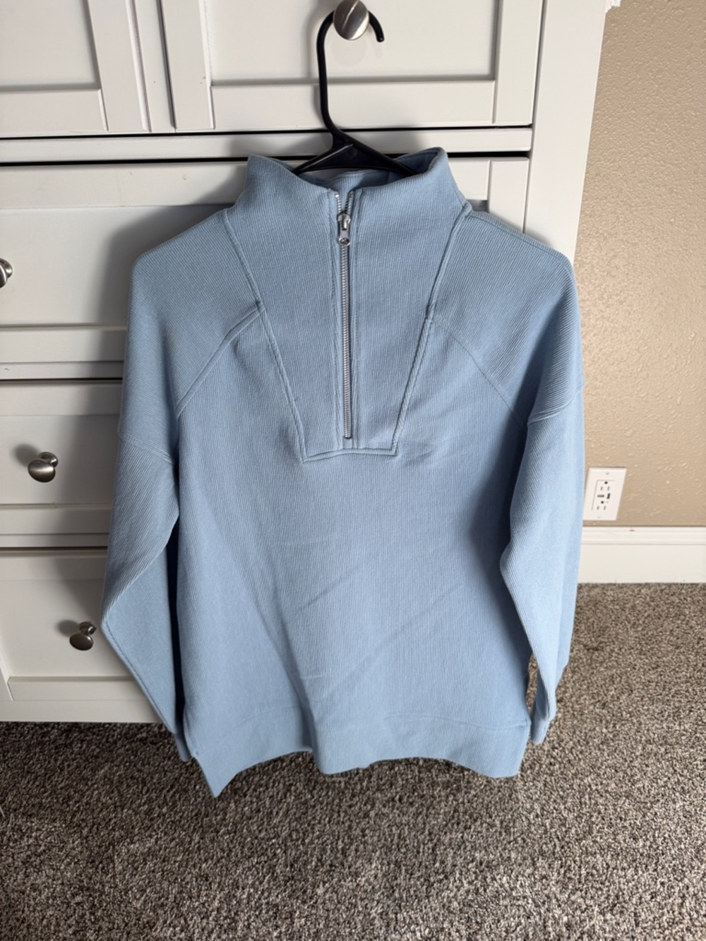 Light Blue Half-Zip Men's Sweater